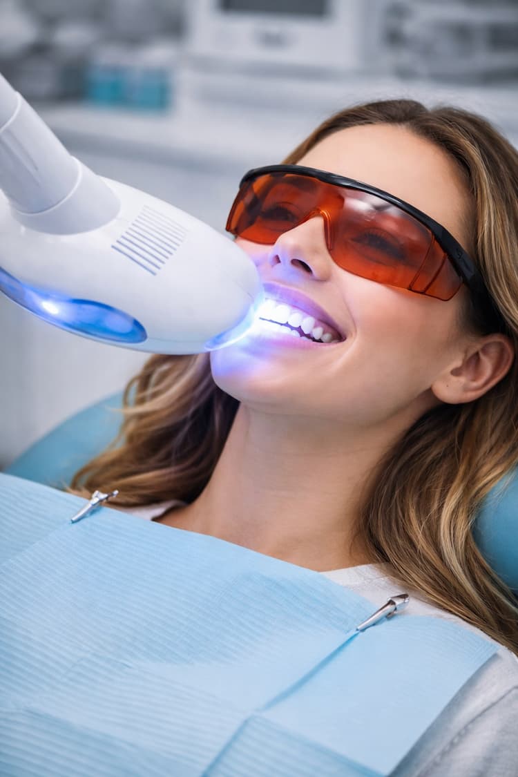 Cosmetic dentistry consultation with a smiling patient